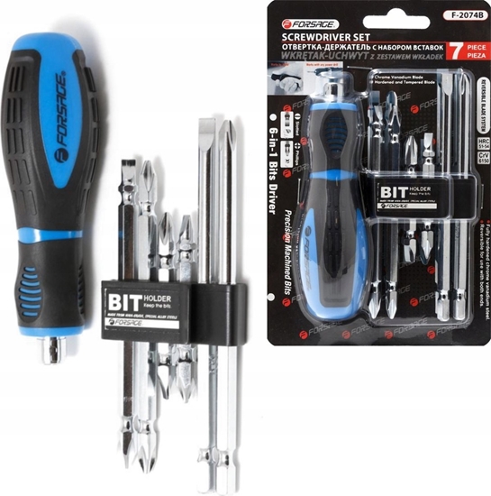 Picture of Forsage Wkrtak rubokrt uniwersalny z bitami 7 elementów
