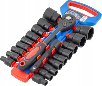 Attēls no Forsage Zestaw nasadek 1/2" 20el. (z grzechotk i przeduk) (8-32mm)