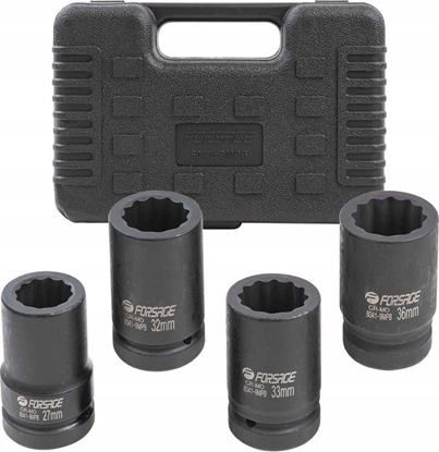 Attēls no Forsage Zestaw nasadek udarowych gbokich 1" 4el. (12-ktnych) (27-36mm)