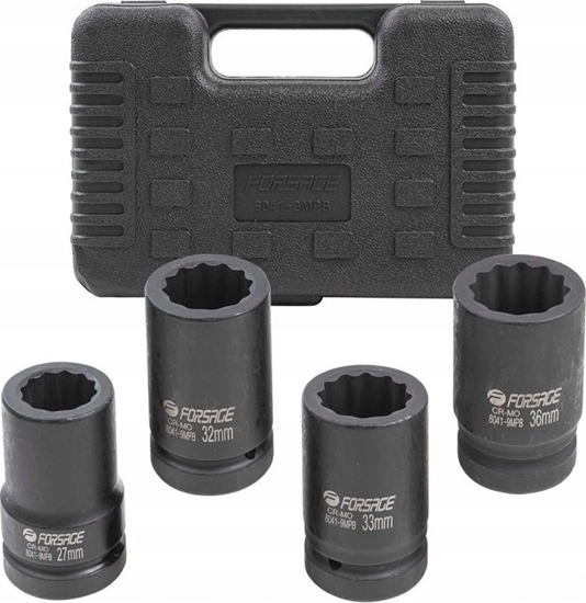 Picture of Forsage Zestaw nasadek udarowych gbokich 1" 4el. (12-ktnych) (27-36mm)