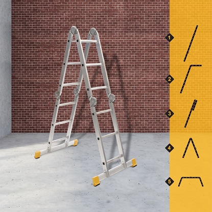 Attēls no Forte UNIVERSAL JOIMTED 4-ELEMENT LADDER 4X3