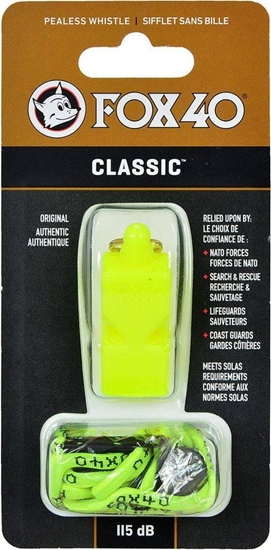 Picture of Fox40 GWIZDEK FOX 40 CLASSIC SAFETY neon + SZNUREK 9903-1300