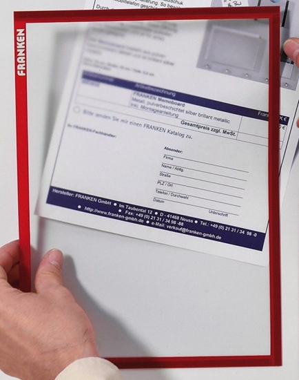 Изображение Franken Ramka magnetyczna FRANKEN, A4, czerwona