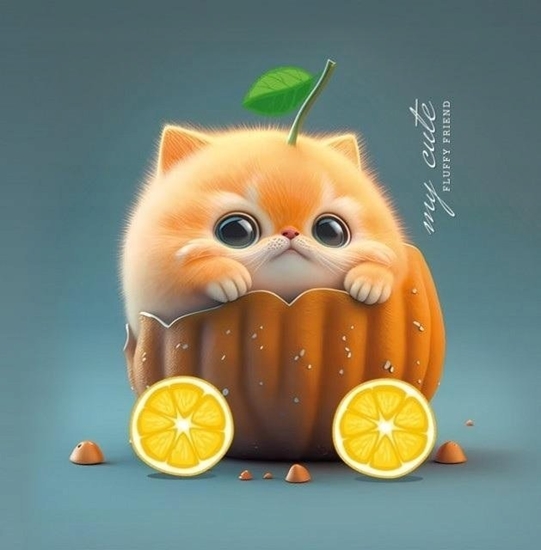 Picture of Fresh Notatnik ozdobny 100x100/48K gadki TW Kot w dyni