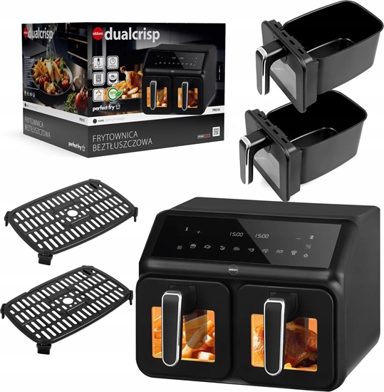 Picture of FRYTKOWNICA DWUKOMOROWA BEZTUSZCZOWA AIRFRYER Eldom FR210 DUA PODWÓJNA 9L