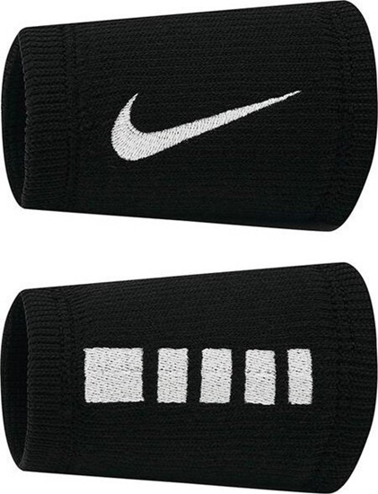 Picture of Frotki na nadgarstek Nike Elite Doublewide Wristbans 2 szt. czarno-biaa N1006700010OS
