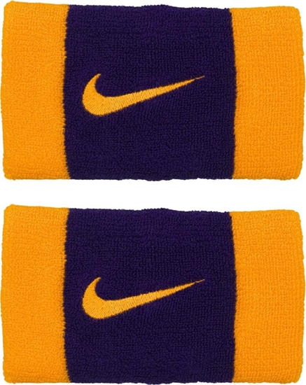Picture of Frotki na nadgarstki Nike Swoosh Doublewide Wristbands fioletowo-óte N0001586730