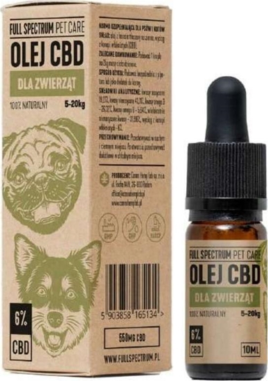 Изображение Full Spectrum Olej CBD dla zwierzt 6% 10 ml FULL SPECTRUM Pet Care