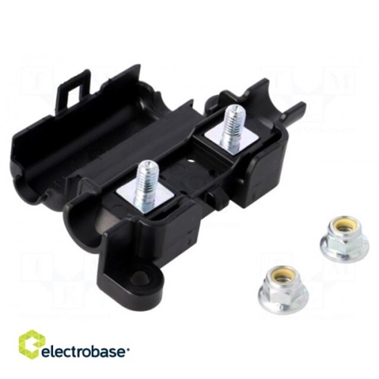 Picture of Fuse holder; 40mm; 125A; screw,push-in; Leads: M5 screws; ways: 1
