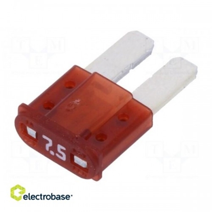 Picture of Fuse: fuse; 7.5A; 32VDC; automotive; 9.1mm; MICRO2 dark-brown