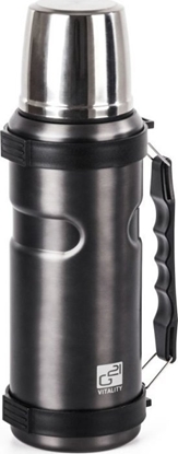 Picture of G21 Thermos bottle G21 for drinks, 1000ml, steel gray with handle