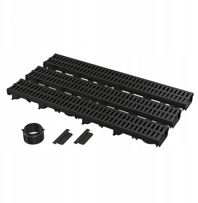 Picture of Garaowy set 3 m ruszt plastikowy (2× zalepka, 1× gniazdo DN110)  rozmiar1000x137×60 mm - klasa obcizenia A15