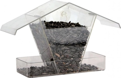 Picture of Garden&Fun Karmnik dla ptaków na okno/szyb, przezroczysty, akrylowy, 24x9x15cm, z przyssawkami