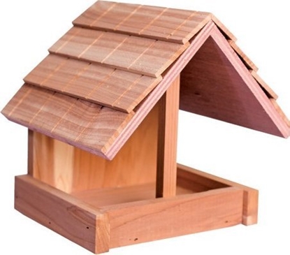 Picture of Garden&Fun Karmnik dla ptaków z drewna cedrowego 15.5 x 13.5 x 14.5 cm