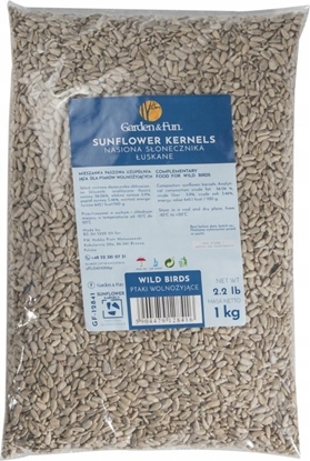 Изображение Garden&Fun Nasiona sonecznika uskane dla ptaków wolnoyjcych, w worku, 1 kg