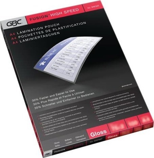 Изображение GBC GBC HighSpeed Laminating Pouch A4 2x100 Micron, Transparent, Glossy, A4, 0.2 mm, China, 216 mm