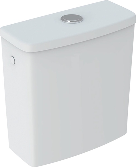 Изображение Geberit Geberit Selnova Square Spuczka nasadzana, B36.5cm, H39.5cm, T16.5cm, spukiwanie dwudzielne, przycze wody z boku, obracana, do WC Rimfree [12]