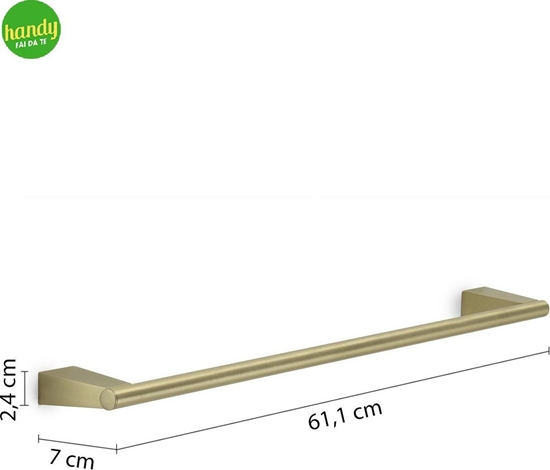 Picture of Gedy TONALE TOWEL HOLDER 60 CM MATT GOLD