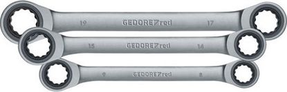 Picture of Gedore Gedore Red double ring ratchet wrench set 6 pieces - SW8-19mm 3300898