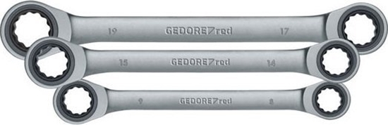 Picture of Gedore Gedore Red double ring ratchet wrench set 6 pieces - SW8-19mm 3300898