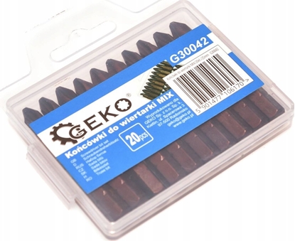 Picture of Geko Kocówki do wiertarki PH2 20szt 25mm (10/60/100)