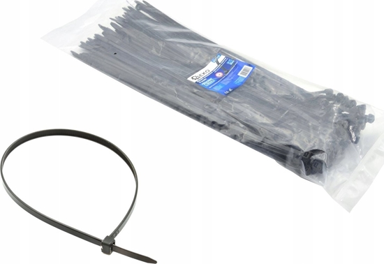 Picture of Geko Opaski zaciskowe nylonowe czarne 350x3.6mm UV 100szt. (150)