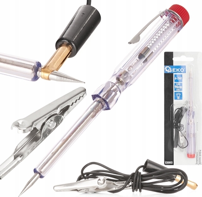 Attēls no Geko Próbnik napicia samochodowy 6-24V z przewodem 90cm (200)