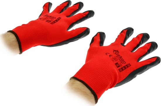 Picture of Geko Rkawice robocze rozm. 9 red Rkawiczki ochronne