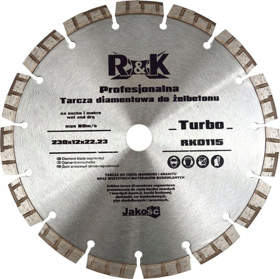 Picture of Geko Tarcza diam. do elbetonu 230x12x22.23mm Turbo Professional R&K (25)