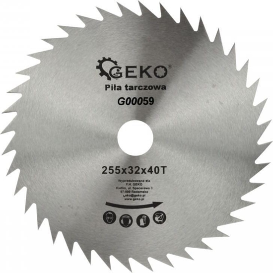 Picture of Geko TARCZA DO DREWNA 250X32X40T B/W G00059 GEKO