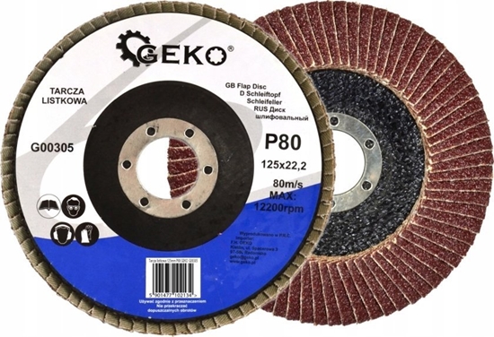 Picture of Geko Tarcza listkowa 125mm P80 GEKO (10/200)