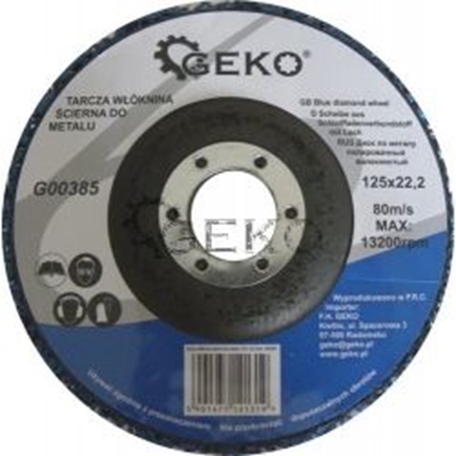 Attēls no Geko Tarcza wóknina cierna do metalu 125x22,2mm - G00385