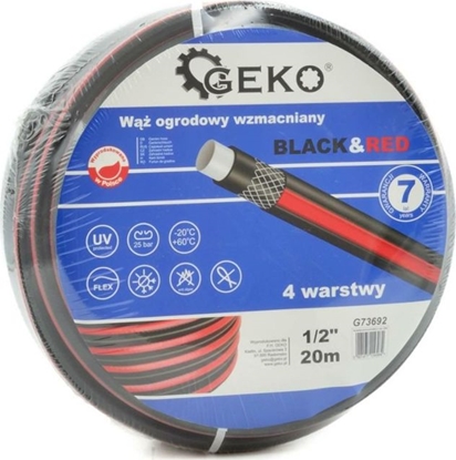 Attēls no Geko W OGRODOWY WZMACNIANY BLACK&RED 1/2" 30M (1) G73693 GEKO