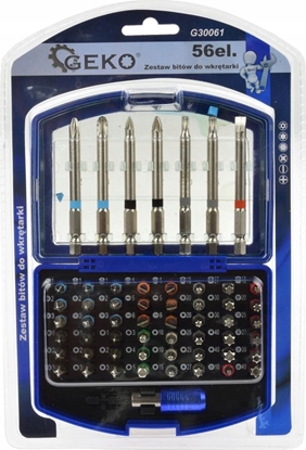 Attēls no Geko Zestaw bitów do wkrtarki 56el. CRV (24)
