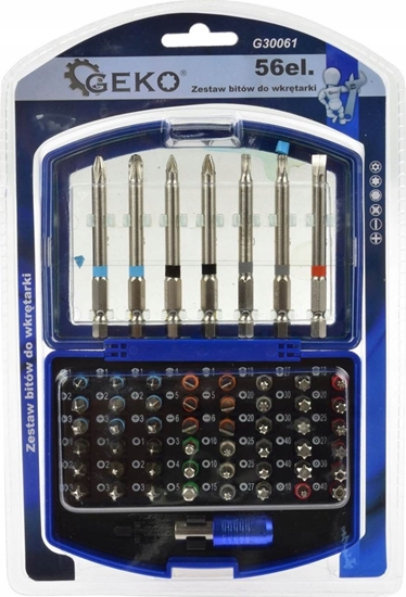 Picture of Geko Zestaw bitów do wkrtarki 56el. CRV (24)