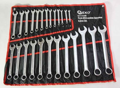 Attēls no Geko Zestaw klucz pasko-oczkowych 6-32mm 25szt. (11146)