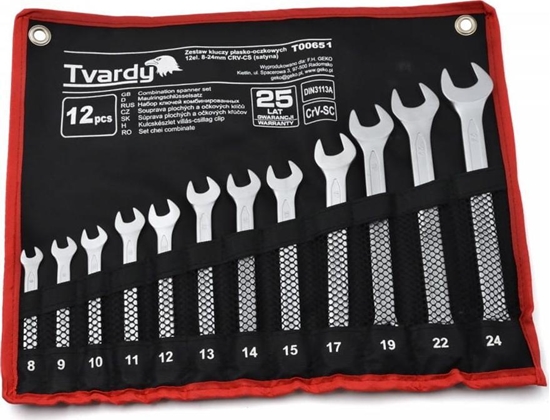 Picture of Geko ZESTAW KLUCZY PASKO-OCZKOWYCH 12EL. 8-24MM CRV-CS (SATYNA)(12) T00651 GEKO