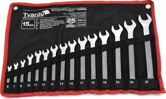 Picture of Geko ZESTAW KLUCZY PASKO-OCZKOWYCH 15EL. 6-27MM CRV-CS (SATYNA)(10) T00655 GEKO