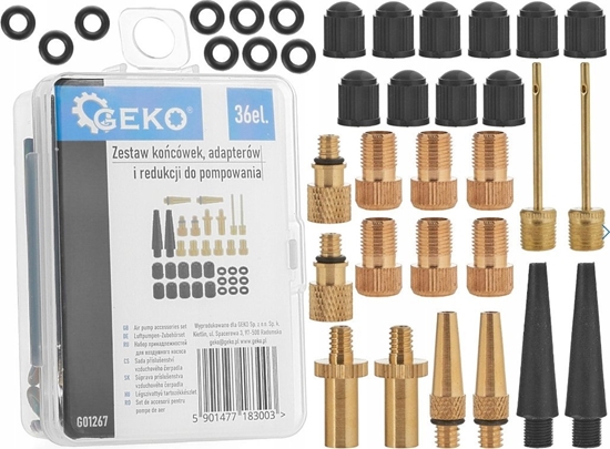 Picture of Geko Zestaw kocówek, adapterów i redukcji do pompowania 36el. (20/240)