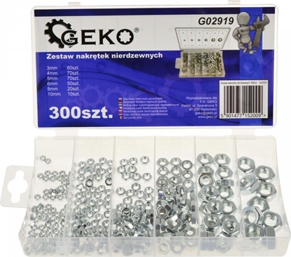 Attēls no Geko ZESTAW NAKRTEK METYRYCZNYCH NIERDZEWNYCH 300SZT.(20) G02919 GEKO