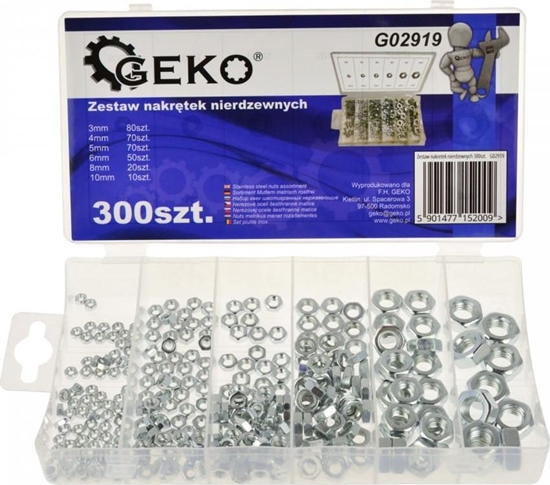 Picture of Geko ZESTAW NAKRTEK METYRYCZNYCH NIERDZEWNYCH 300SZT.(20) G02919 GEKO