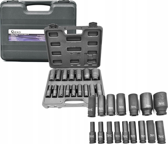 Picture of Geko Zestaw nasadek udarowych dugich 1/2" 10-32mm 16szt. (5)