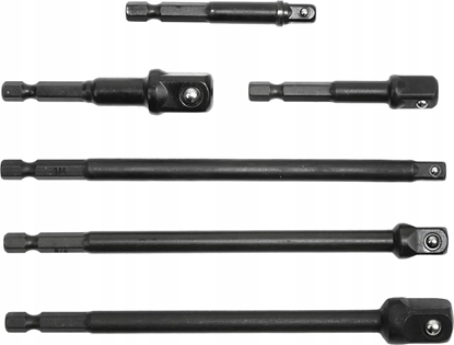 Attēls no Geko Zestaw przeduek udarowych Hex 1/4"-1/2" 6szt. (6/48)