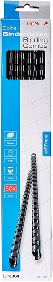Изображение Genie GENIE Spiralbinderücken 6mm schwarz 50 Stk