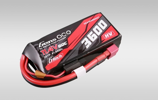 Picture of Gens ace Gens ace G-Tech 3600mAh 11.4V 3S1P 60C High Voltage Lipo Battery Pack with T-plug