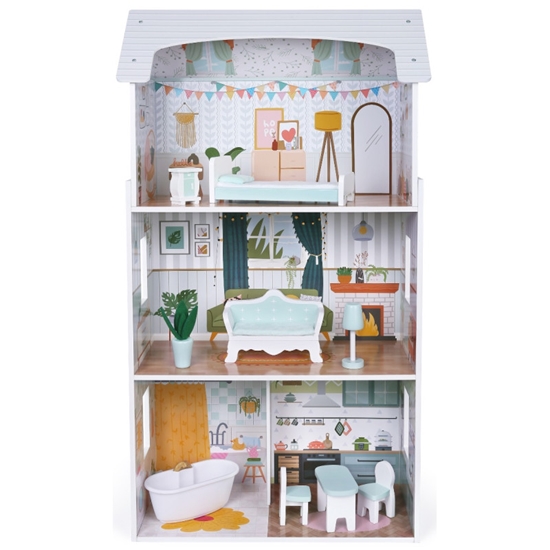 Изображение Gerardo's Toys koka leļļu māja ar LED apgaismojumu, Luna