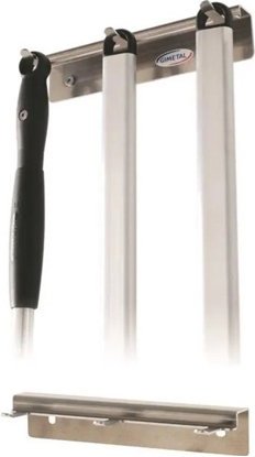 Picture of GI.METAL Wall rack in raw aluminium, 3 places