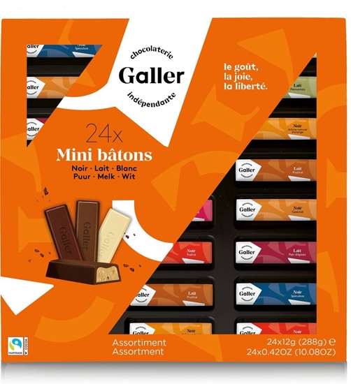 Picture of Gift box mini bars Galler Mini Batons Assortment, 24 pcs.