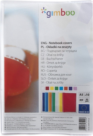 Picture of Gimboo Okadka na zeszyt GIMBOO, groszkowa, A5, 90mikr., transparentna