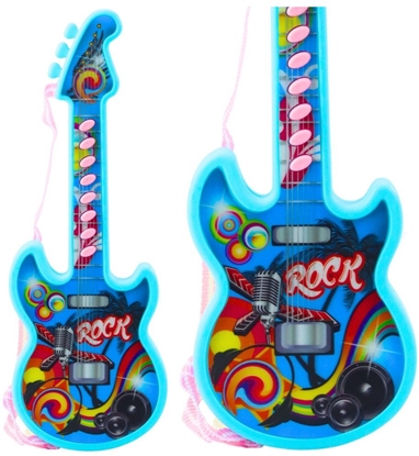 Attēls no Gitara Elektryczna Dla Dzieci Melodie Gama Solmizacyjna Niebieski LEAN Toys